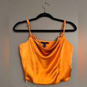 Forever 21 Orange Cropped Tank